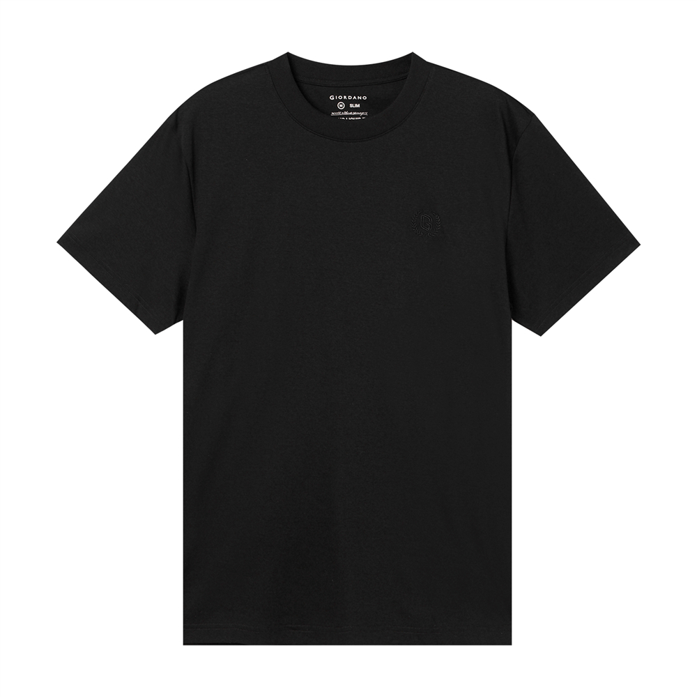 GIORDANO เสื้อยืดผู้ชาย Men's Slim Cotton Tee 01025802