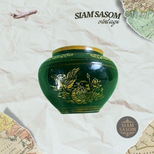 SIAM SASOM VINTAGE: โอ่งมังกรราชบุรี ลายหงส์มงคล