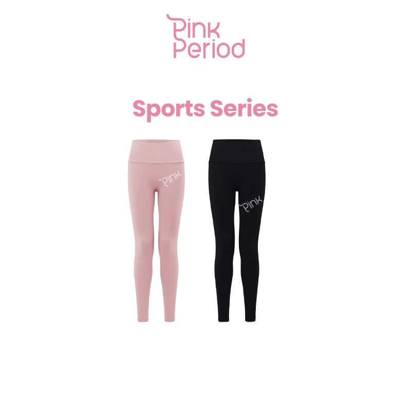 Pink Period กางเกงโยคะ Yoga Pants เอวสูงสำหรับ ผู้หญิง ผ้ายืดหยุ่น ไร้รอยต่อ การออกกำลังกาย และวิ่ง