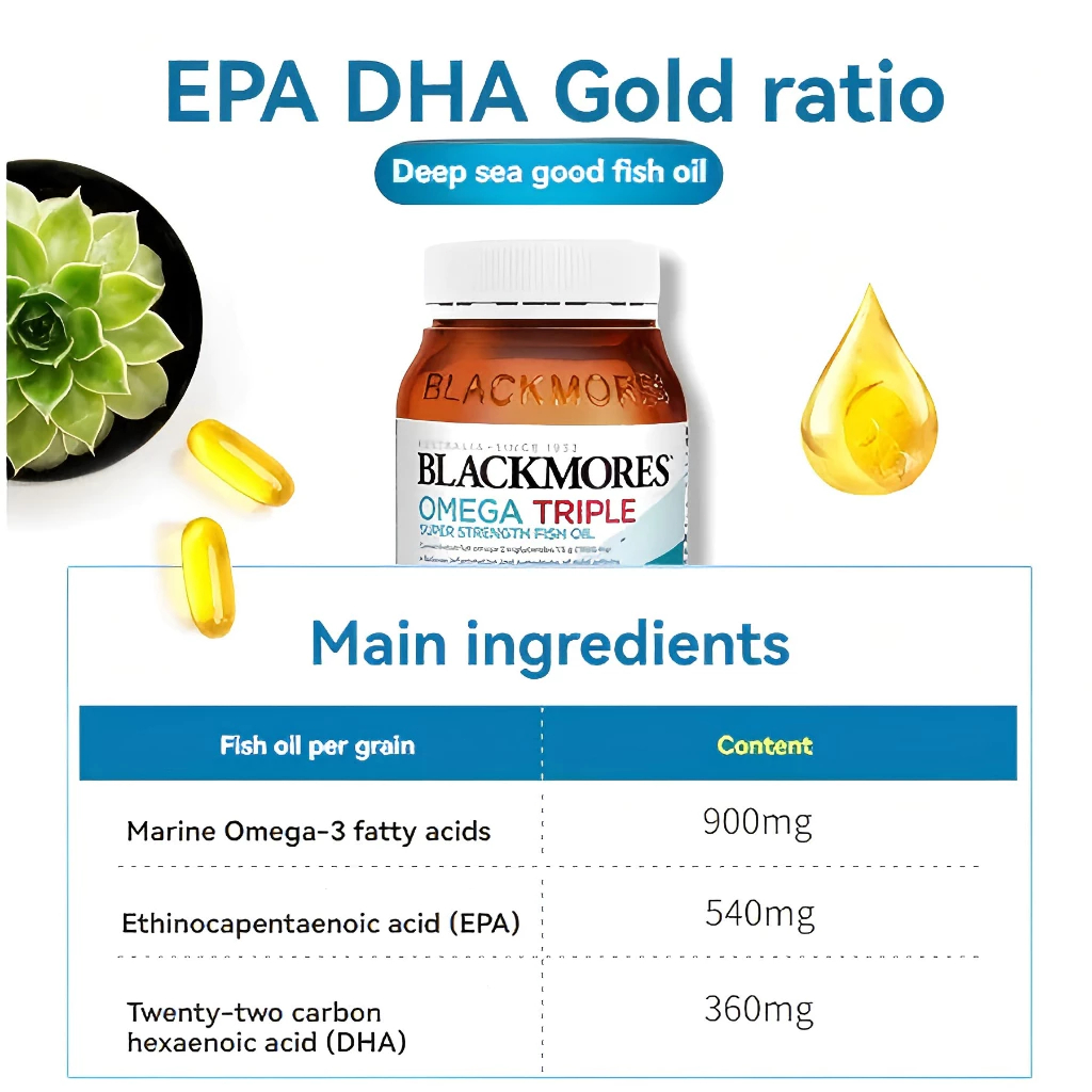 Blackmores Omega3 Triple 1500mg Fish Oil 150 Capsules โอเมก้า3 น้ำมันปลา จากออสเตรเลีย 【EXP:2027】 - รูปที่ 5