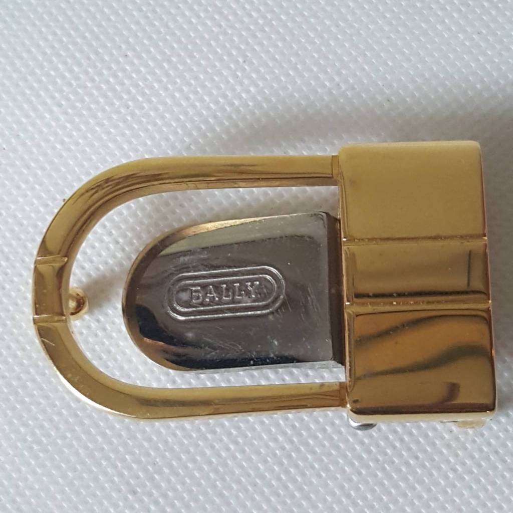 หัวเข็มขัด Bally ผู้ชาย/ผู้หญิง Vintage Bally Metal Belt Buckle Two Tone Color Gold/Silver Made in I