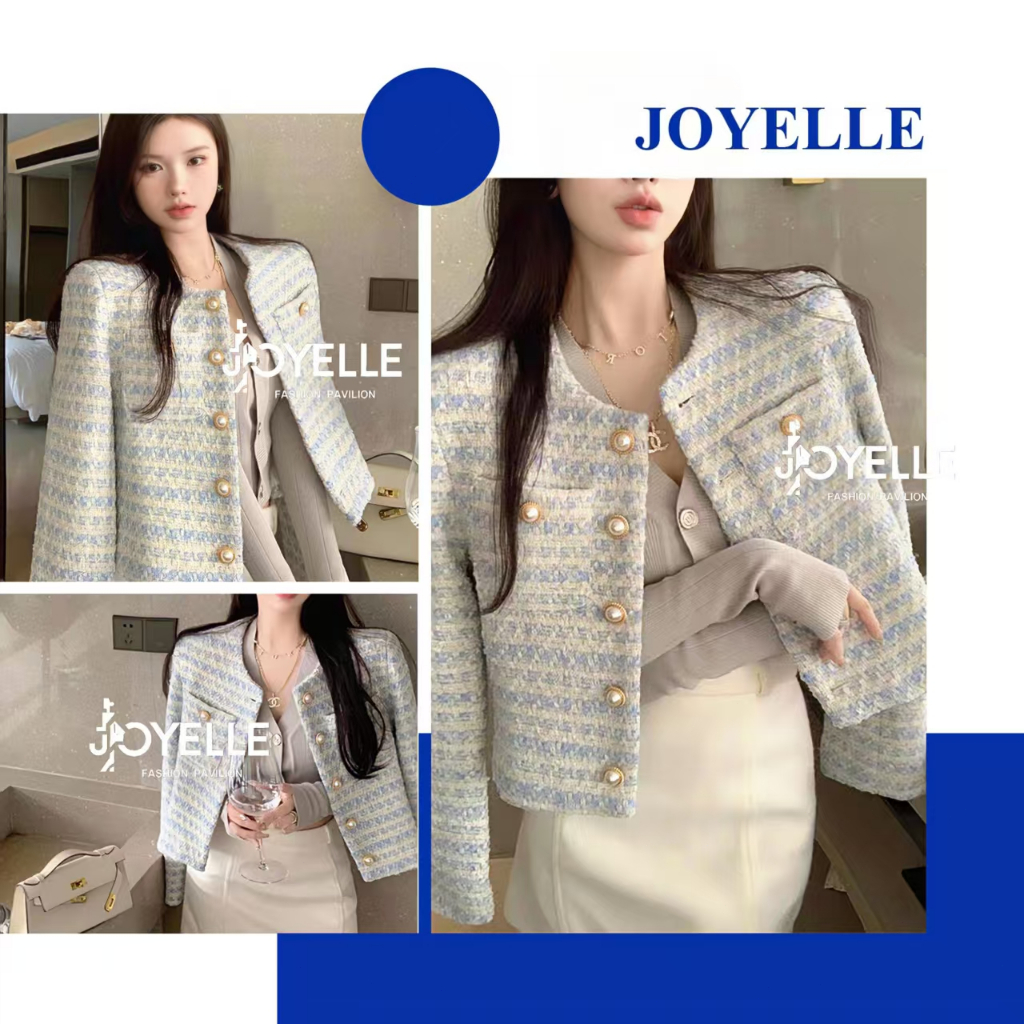 พร้อมส่ง  เสื้อคลุมทวีตแขนยาวใส่ออกงาน เสื้อทวีตสีหวานให้ลุคสาวเกา Clothing Women