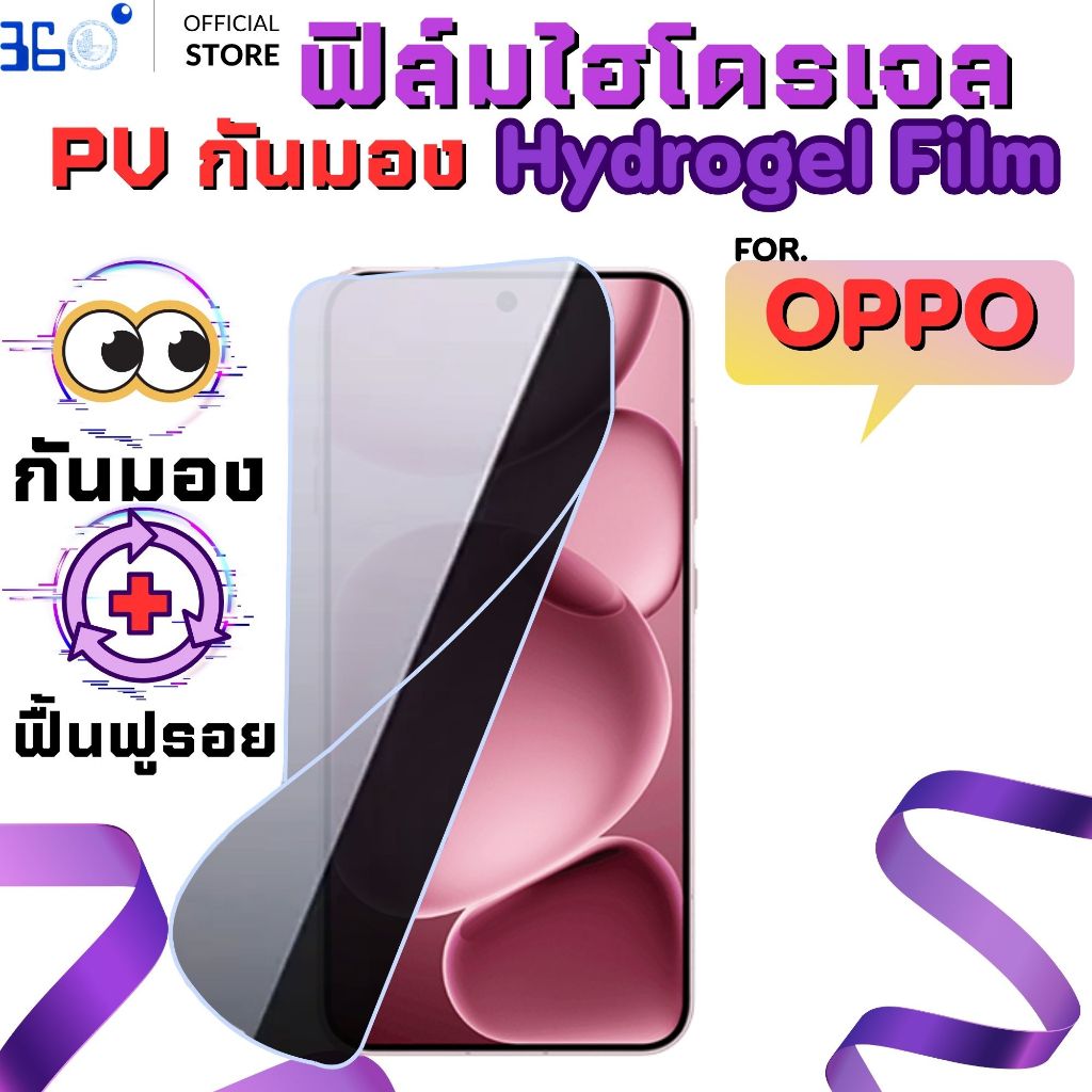 [🇰🇷360°] ฟิล์มกันมอง ไฮโดรเจล OPPO Reno 10 11 10pro 8t 12pro 11propIus 12propIus 10propIus