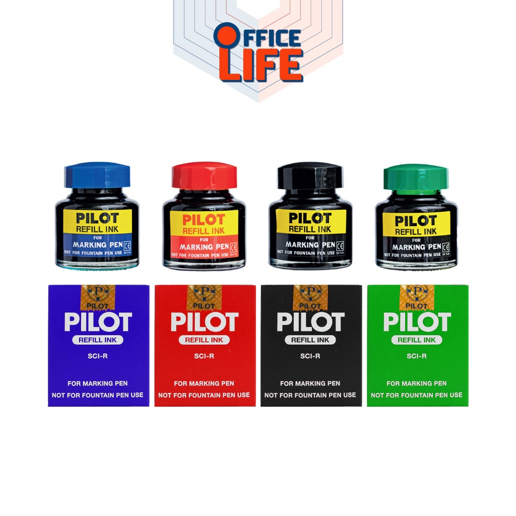Pilot (ไพล็อท) หมึกเติมปากกาเคมี หมึกเติม รุ่น SCI-R ขนาด 30 CC ( 1 ขวด )