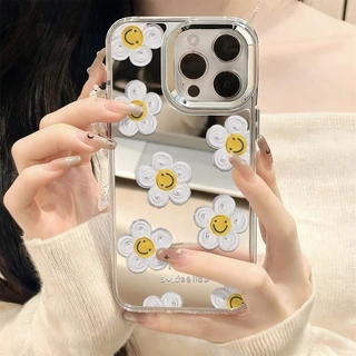 🚚COD🚚 Case เคส iPhone 11 13 16 15 14 12 17 Pro Max เคสไอโฟน11 16promax Case ลายดอกไม้ กรณีโทรศัพท์มือถือชุบกระจก