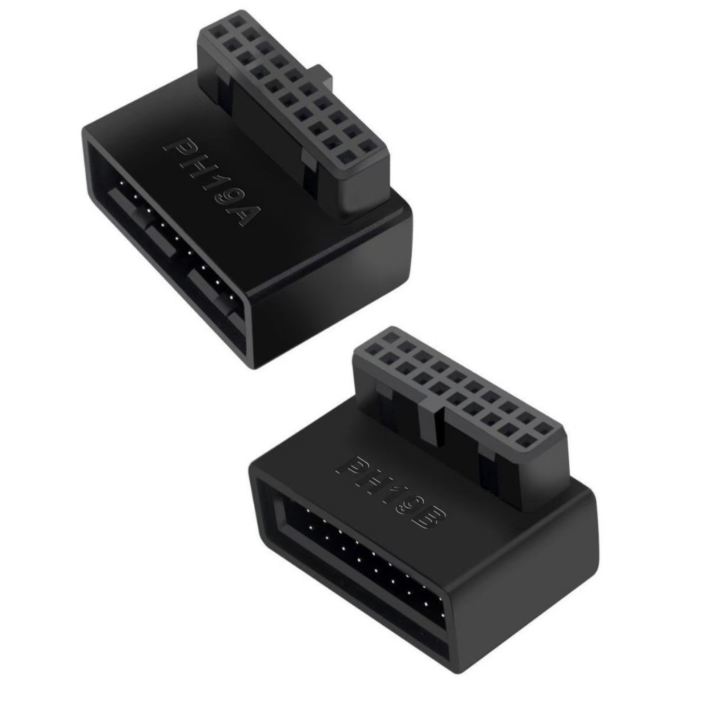 อะแดปเตอร์ USB 3.0 ข้องอ 90 องศา 19/20 Pin แปลงเมนบอร์ดคอมพิวเตอร์  เมนบอร์ดแนวตั้ง Pin Holder 90 องศา ราคา ถูกที่สุด ดีลบีเคเค แกลเลอรีภาพที่ 4