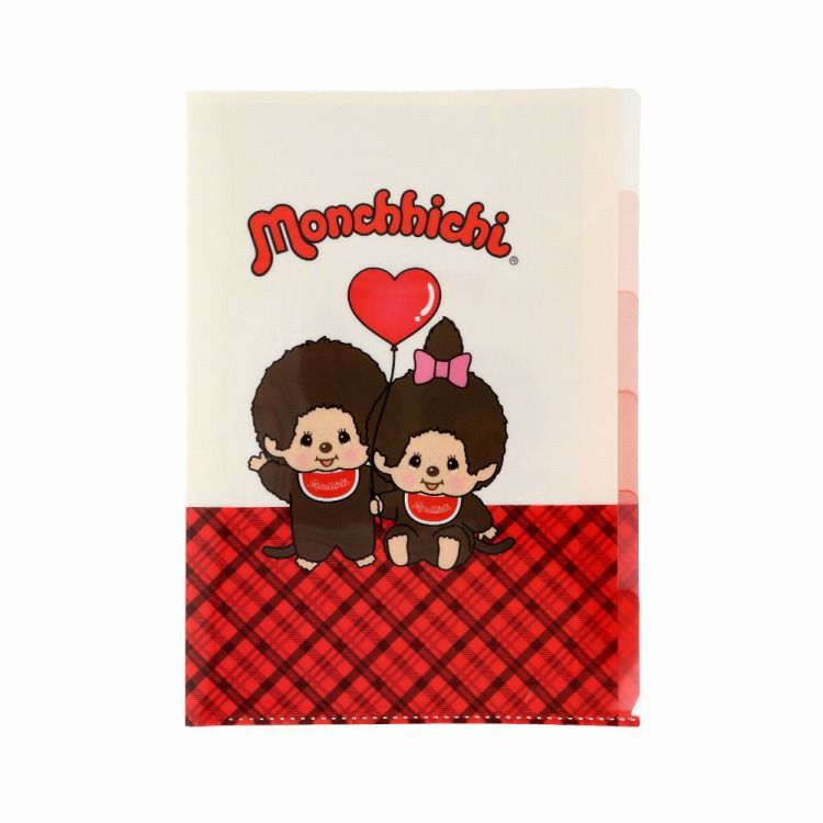 [Monchhichi] แฟ้มใส Die-cut 5P (ลายคู่) [วัสดุ] PP [ขนาด] ประมาณ สูง 31 x กว้าง 22.5 ซม. [ประเทศผู้ผ
