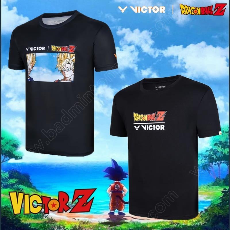 【 ของแท้ 💯% 】เสื้อยืดคอกลมวิคเตอร์ x Dragon Ball Z สีดำ (T-50XDBZ)
