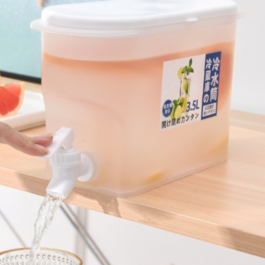 ⚡ส่งเร็ว⚡ถังน้ำปาร์ตี้ ถังน้ำผลไม้ ถังน้ำแข็ง กระติกน้ำเย็น คูลเลอร์น้ำมีก๊อก 3500ml ความจุขนาดใหญ่ สามารถใส่ตู้เย็นได้ - รูปที่ 7