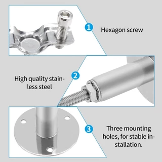 แคล้มป์รัดท่อ สแตนเลส stainless steel bracket clamp ปรับได้ 30-50 มม. อุปกรณ์คลิปหนีบท่อน้ํา สเตนเลส 304 เข็มขัดรัดท่อ