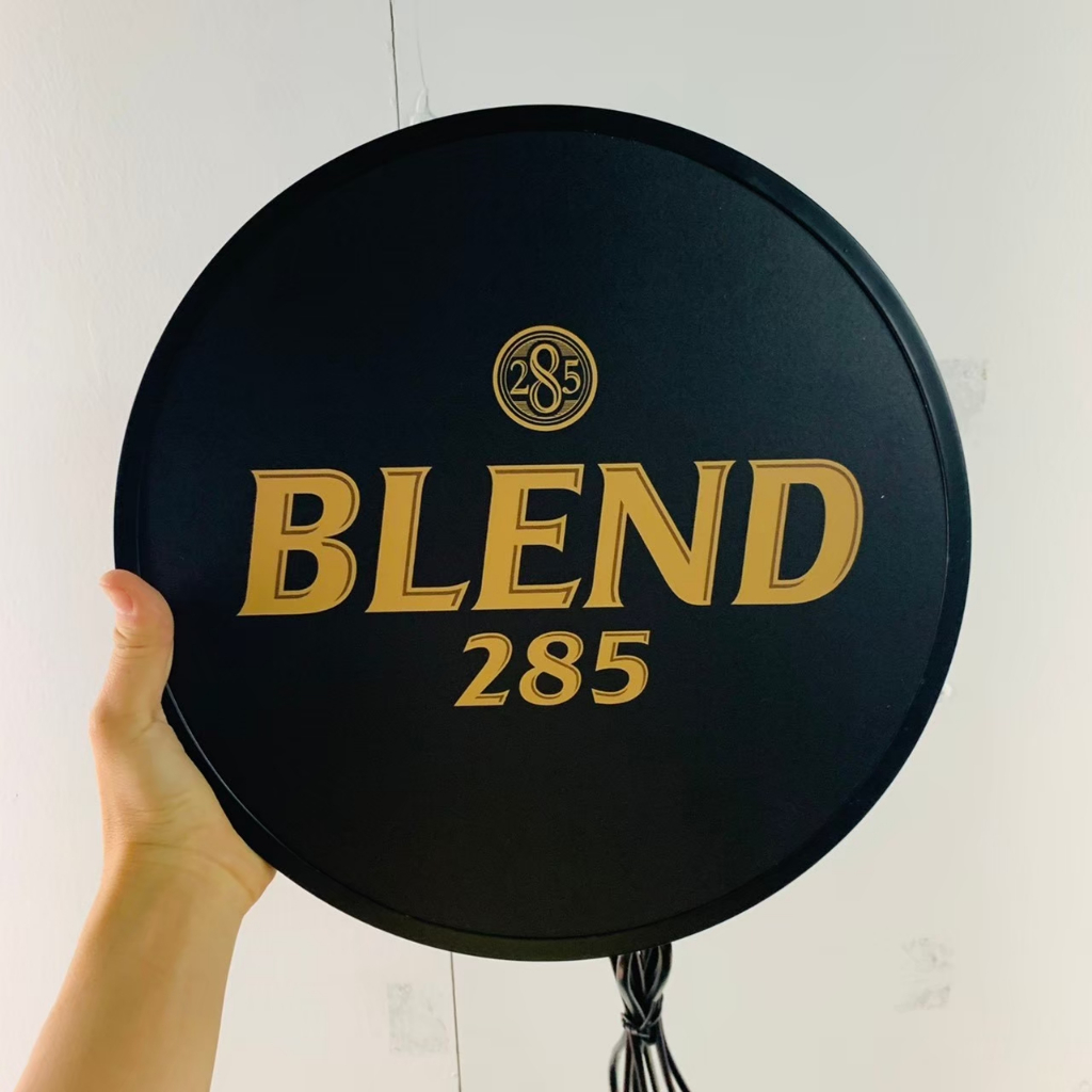 Blend285 ป้ายไฟLED ป้าย ป้ายเหล้าขนาด 30 และ 40 ซม. Blend285 lightbox one side diameter 30-40cm.
