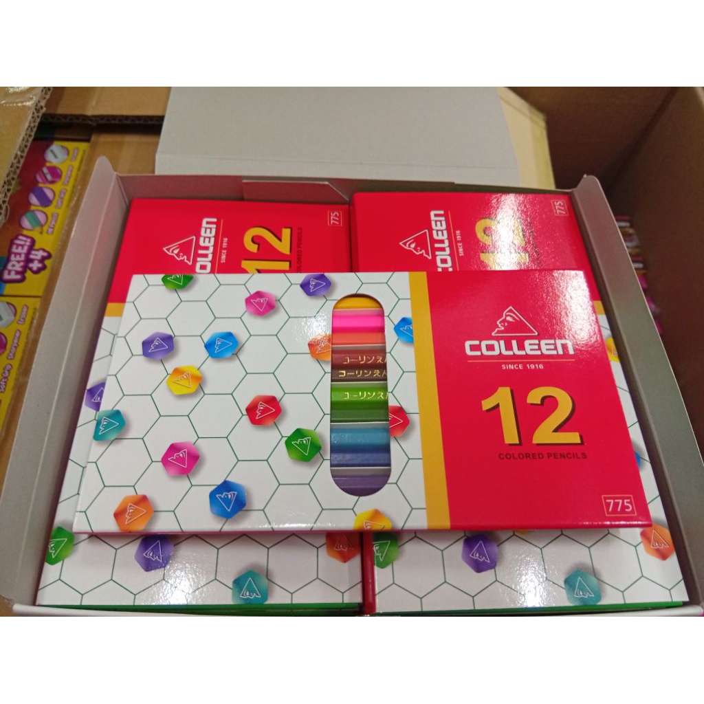(ยกกล่อง 12 ชุด) ดินสอสีไม้คอลลีน 12สี หัวเดียว