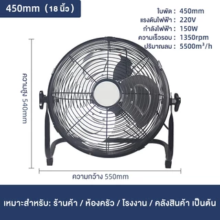 พัดลมตั้งพื้นอุตสาหกรรม ขนาด 10/12/14/16/18 นิ้ว และพัดลมตั้งโต๊ะ