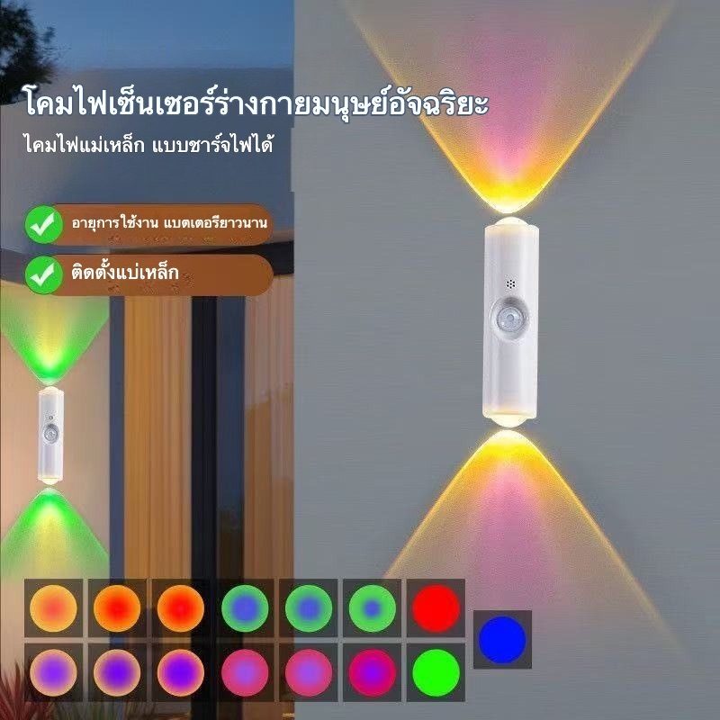 ✔[🇹🇭พร้อมส่ง🎁]ไฟกลางคืนเซ็นเซอร์อัจฉริยะ ไฟ LED ไฟชาร์จ ไฟเหนี่ยวนำโคมไฟ การควบคุมอัตโนมัติ แสงนุ่มนวล LSL
