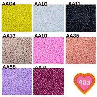 ลูกปัดเม็ดทราย 4 มิล (6/0) 25g (260 เม็ด+)