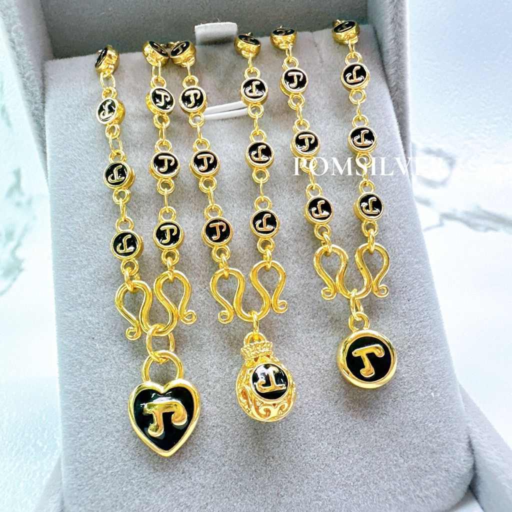 สร้อยคอนะโมห้อยจี้ ผ่านพิธีเงินหุ้มไมครอนรมดำ งานสวย