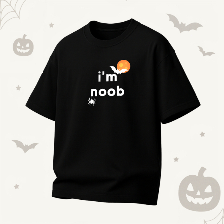 ✨【จัดส่งภายใน 24 ชั่วโมง】 Halloween 2025 เสื้อยืด I'm noob คอลเลคชั่นใหม่ เสื้อ เสื้อยืด oversize เสื้อยืดผู้หญิง 10.28