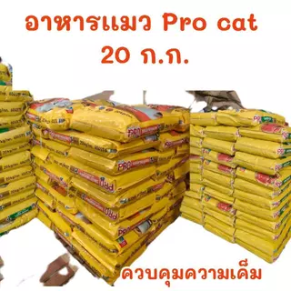 เทศกาลโปรเเคท [ กระสอบ 20 ก.ก.] PRO CAT อาหารแมว 26% รสปลาทู ปลาทูน่า แซลมอน: อาหารแมว PRO CAT ประกอบด้วยส่วนผสม 26% รส