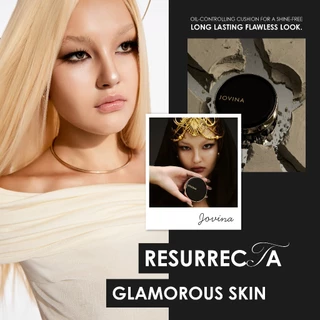 JOVINA คุชชั่นดำ New Packaging Glamorous Skin Longwear Cushion คุชชั่นดำ โจวีน่า สูตรผิว Semi-Glow SPF50+ PA+++