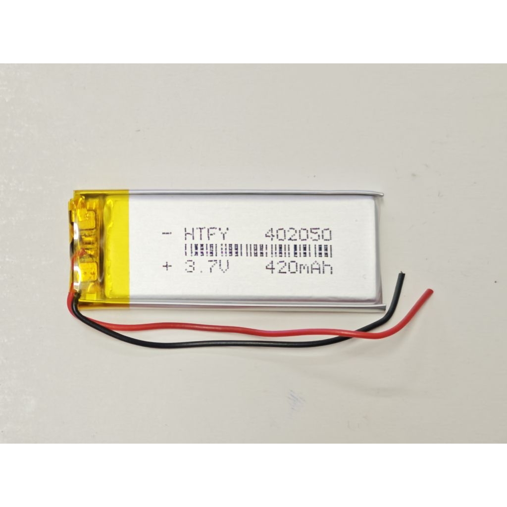 แบตเตอรี่3.7v 420mah.（402050）