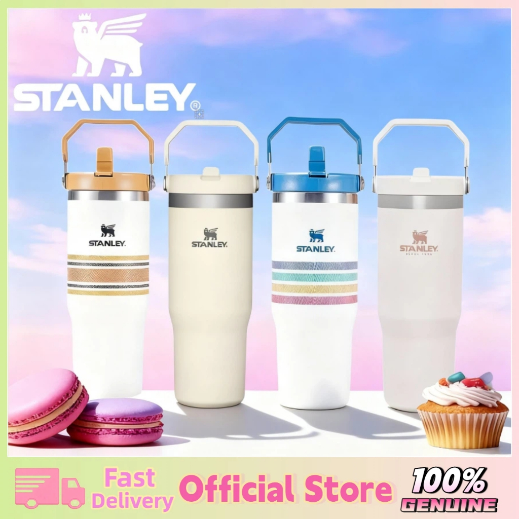🌸ส่วนลด 50%🌸 แก้ว Thermos cup stanley แก้วเก็บความเย็น 30OZ/40OZ ของแท้ ความจุขนาดใหญ่ เก็บความเย็นไ