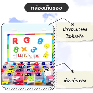 ตัวอักษรแม่เหล็ก พิมพ์ใหญ่ 189PCS+พร้อมแผ่นฐาน เล็ก ตัวเลข แม่เหล็กตัวอักษร แม่เหล็กตัวเลข ของเล่นเพื่อการศึกษา
