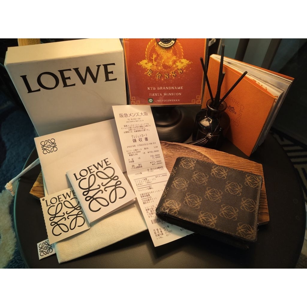 กระเป๋าสตางค์Loewe anagram walletมือสองญี่ปุ่นแท้100%