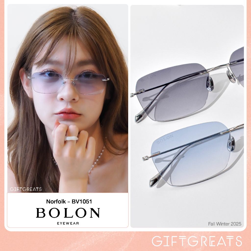 แว่นกันแดด BOLON Norfolk BV1051 - FW25 Bolon Eyewear Sunglasses แว่นกันแดดไร้กรอบ กรอบเจาะ Rimless