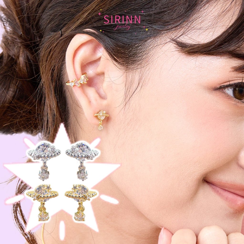 Venus Collection Earrings💫 ต่างหูก้านเงิน ทรงวงแหวน Nickel Free
