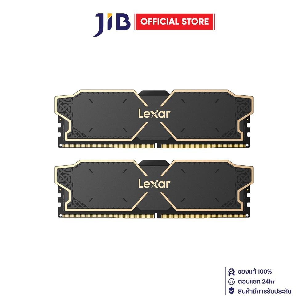 16GB (8GBx2) DDR5 6000MHz RAM (หน่วยความจำ) LEXAR THOR OC DDR5 - AMD EXPO INTEL XMP CL38 BLACK LD5U0