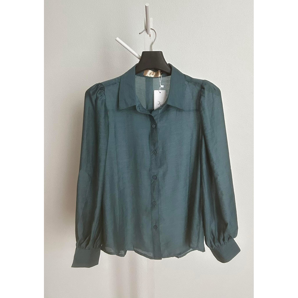 ✅👚เชิ้ต ป้าย Kwang 🦌 สีฟ้า