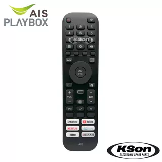 รีโมทกล่องทีวี เอไอเอส เพลย์บอกซ์ ไม่มีคำสั่งเสียง ใช้ได้ทุกรุ่น Universal AIS PLAYBOX Remote Control No Voice Control