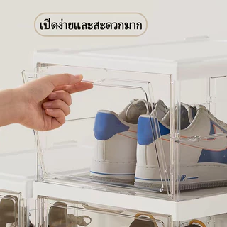XR Chooseกล่องรองเท้า/ตู้เก็บรองเท้าพับได้ - ประตูแม่เหล็กใส พร้อมใช้งานทันทีที่เปิด ติดตั้งง่ายด้วยแผ่นอะคริลิกหนาพิเศษ