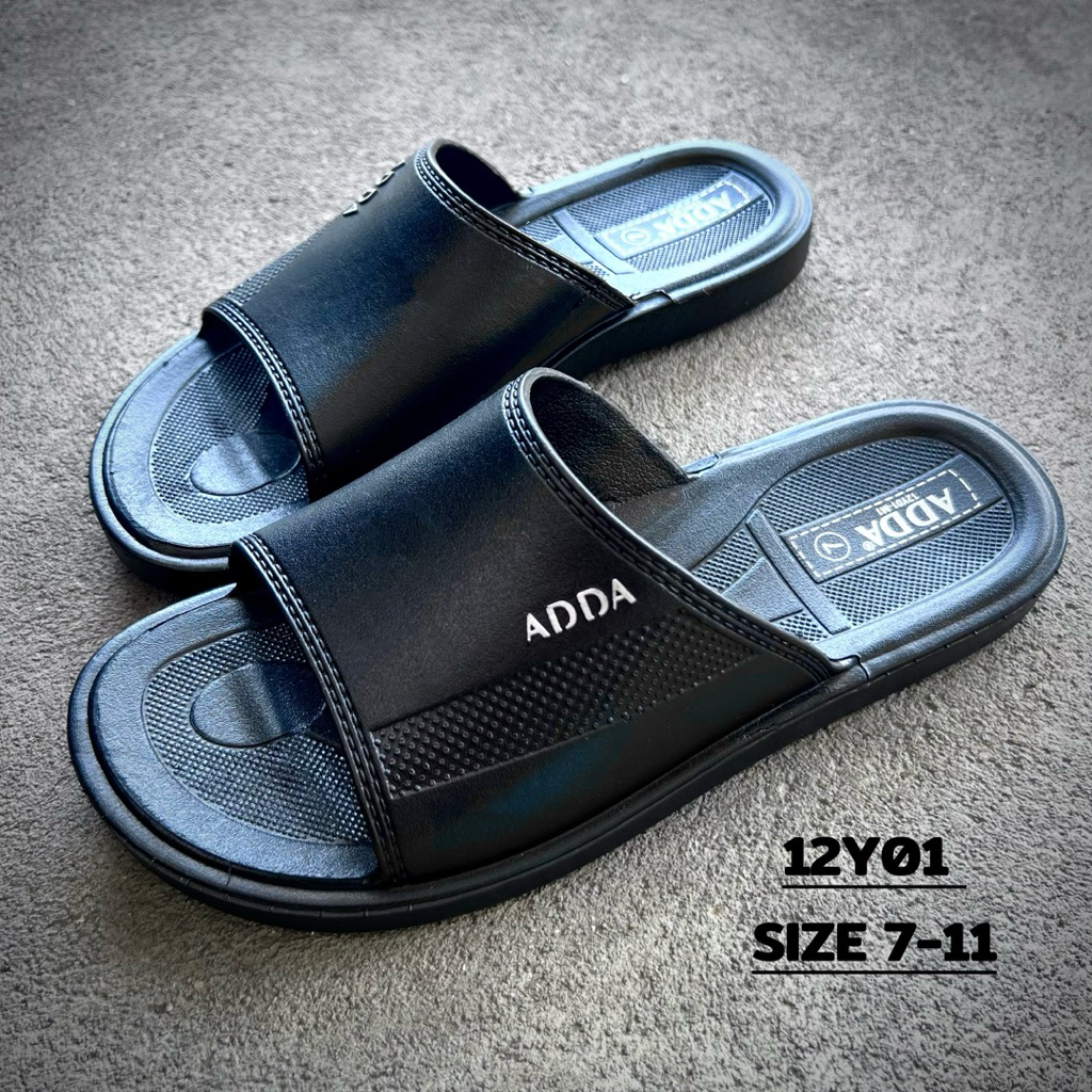 🔺12Y01M🔺รองเท้าแตะลำลอง ADDA พื้นยางแบบสวม Unisex ไซส์ 7-11 พร้อมส่งข
