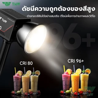 TNW Z60 60W LED COB ไฟต่อเนื่องสตูดิโอ อุณหภูมิสีคู่ ไฟ led ถ่ายรูป ไฟสตูดิโอ สําหรับถ่ายภาพสตูดิโอ ไลฟ์สด กลางแจ้ง