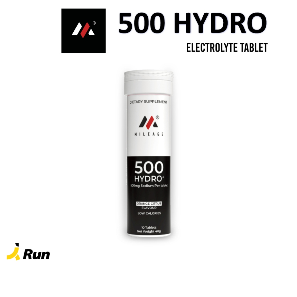 Mileage 500 Hydro Plus Mileage 10 Tabs Orange Citrus Non Caffeine | เม็ดฟู่เพิ่มความชุ่มชื้น