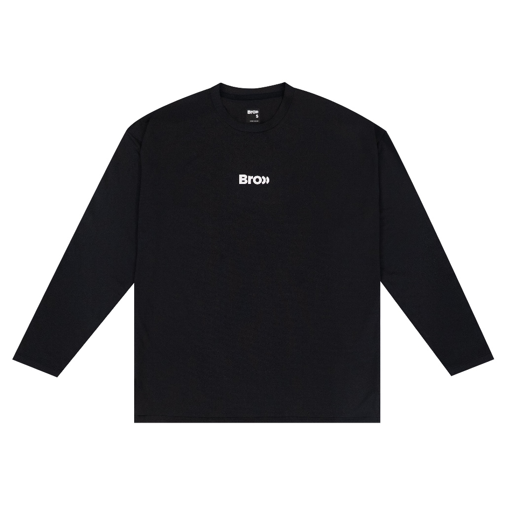 BROOO "OUT OF OFFICE" LONG SLEEVE RUNNING SHIRT BLACK