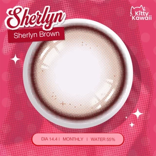 [ขายดี] Kitty Kawaii Contact Lens : Sherlyn Brown (Blister pack) - คอนแทคเลนส์รายเดือน