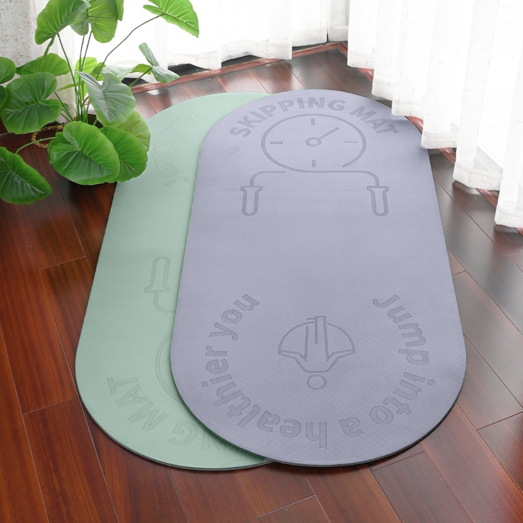 TPE material, non-slip, soundproofJump rope mat, soundproof, shockproof, exercise, training mat, ski