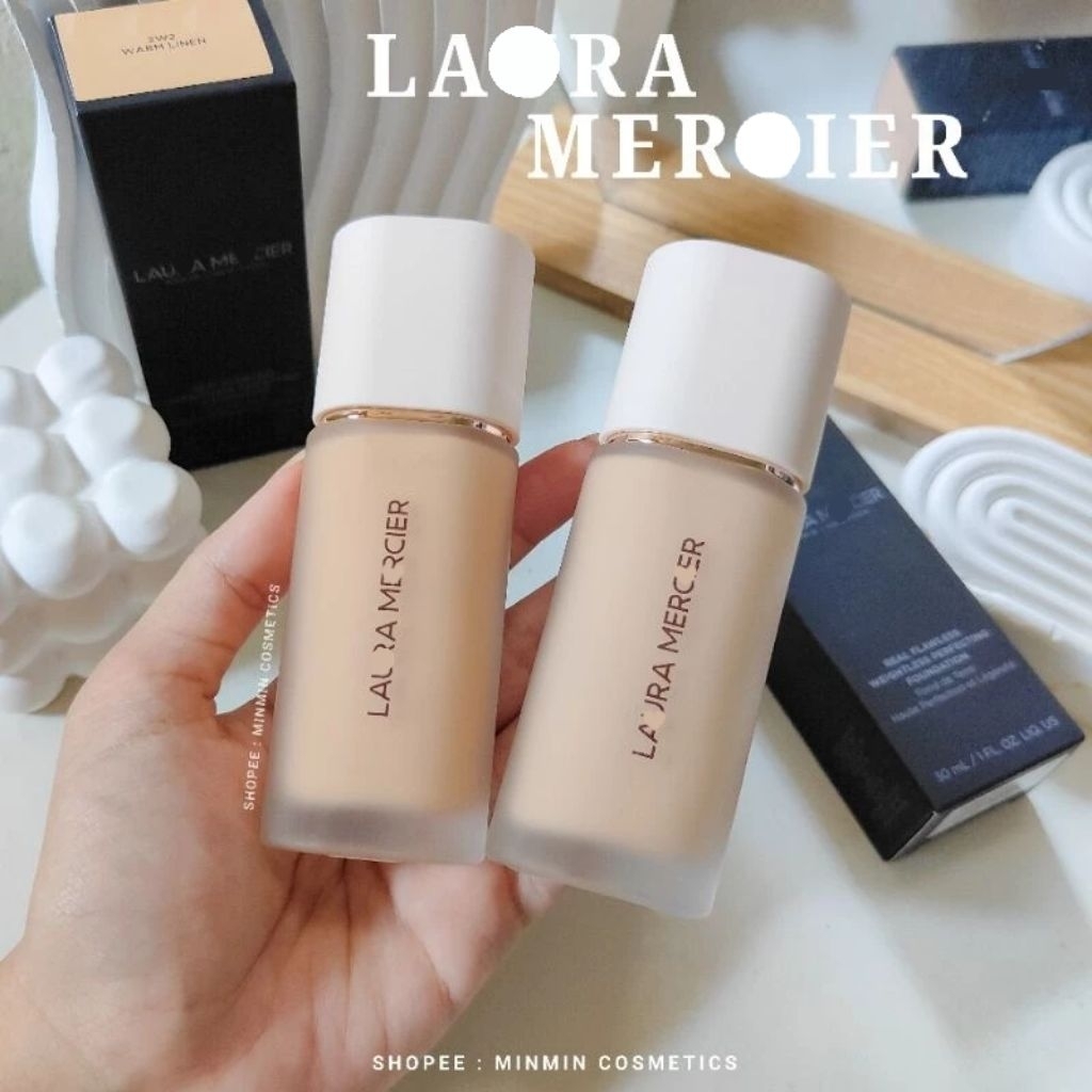[[ลด50%100.-เก็บโค้ดในไลฟ์]]แบ่งขายรองพื้นรุ่นผิวออร่าlaura mercier Flawless Weightless Perfecting Foundationแบ่งขาย