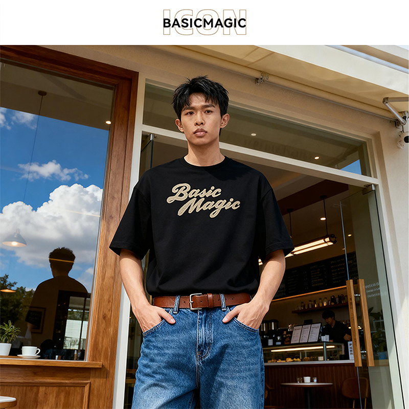 เสื้อยืด-Unisex พิมพ์ลาย | OOTD รูปแบบประจำวัน แอธเลติก/เบสิก/สตรีทสไตล์ Oversize | 210g ผ้าฝ้าย ฟรี