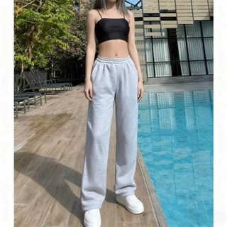 Fancy Fashion กางเกงลำลองสตรี กางเกงวอร์ม ายกางเกงขายา เอวสูงเพื่อแสดงความผอม 3 สีให้เลือก มีไซส์ M-2XL
