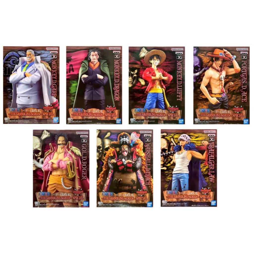 โมเดล ONE PIECE DXF ~THE GRANDLINE SERIES~ SPECIAL (Garp, Dragon, Luffy, Ace, Roger, Teach, Law)