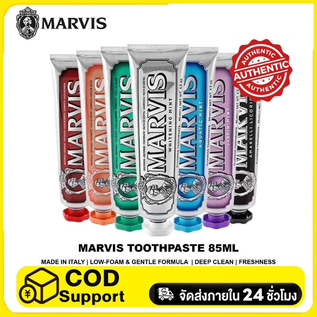 ฉลากไทย กลิ่นใหม่ ยาสีฟัน Marvis มาร์วิส จากอิตาลี Marvis smoker whitening,sensitive gum,Marvis