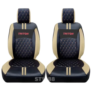 ชุดหุ้มเบาะรถยนต์ TRITON *รวมปี 2005-2025 [ลาย 9] หนังพรีเมียม สปอร์ตทันสมัย (Sofia Carshop)