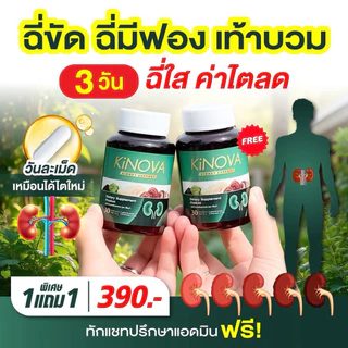 (1 แถม 1 กระปุก) คิโนว่า Kinova ผลิตภัณฑ์เสริมอาหาร กระปุกละ 30 แคปซูล