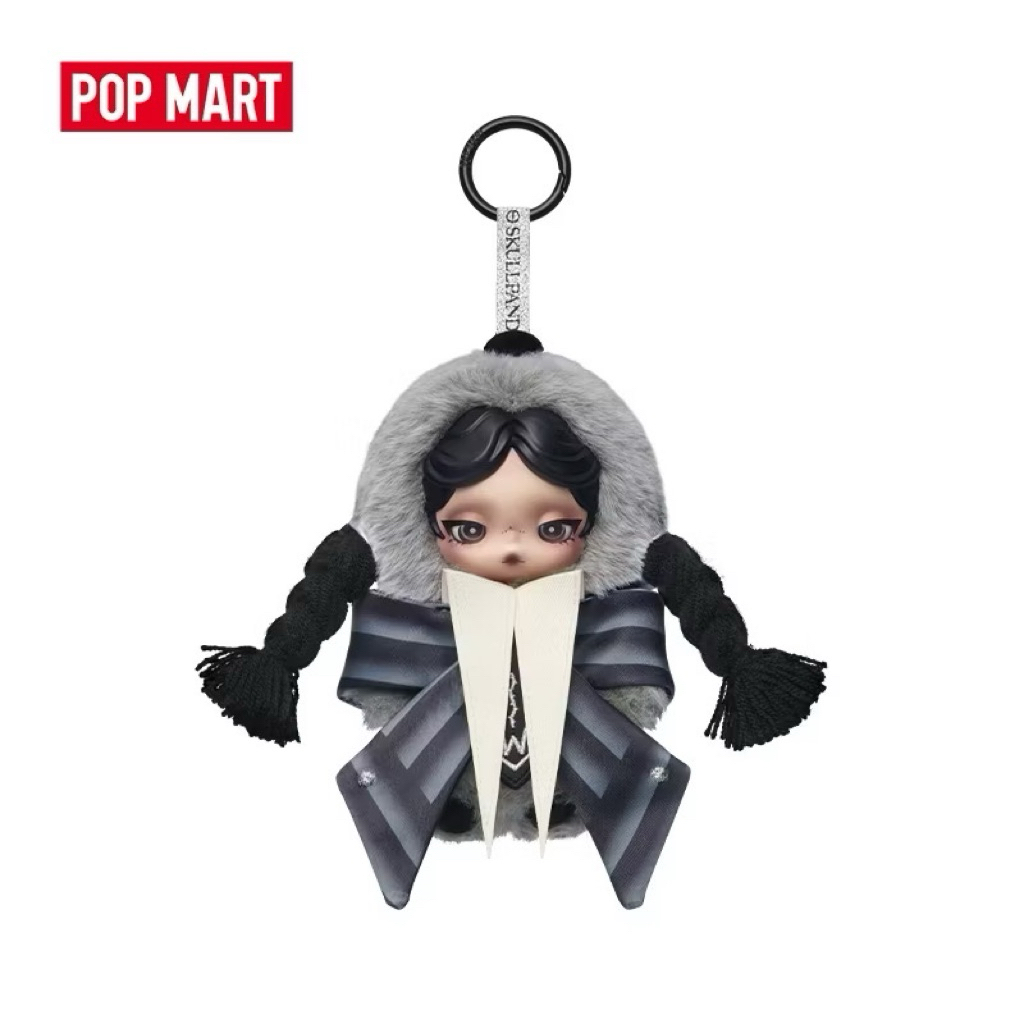 พวงกุญแจ POP MART SKULLPANDA x Wednesday Plush (Nevermore Academy Uniform Version)