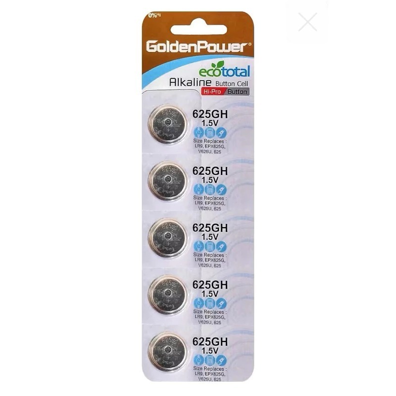ถ่านกล้อง แบตเตอรี่ Alkaline Golden Power 1.5V 625GH PX625 625 V625U LR9 V625U EPX625G