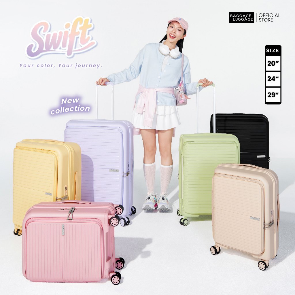 [รับประกัน 3 ปี] กระเป๋าเดินทาง รุ่น SWIFT เติมสีสันให้ทุกทริป BAGGAGE LUGGAGE
