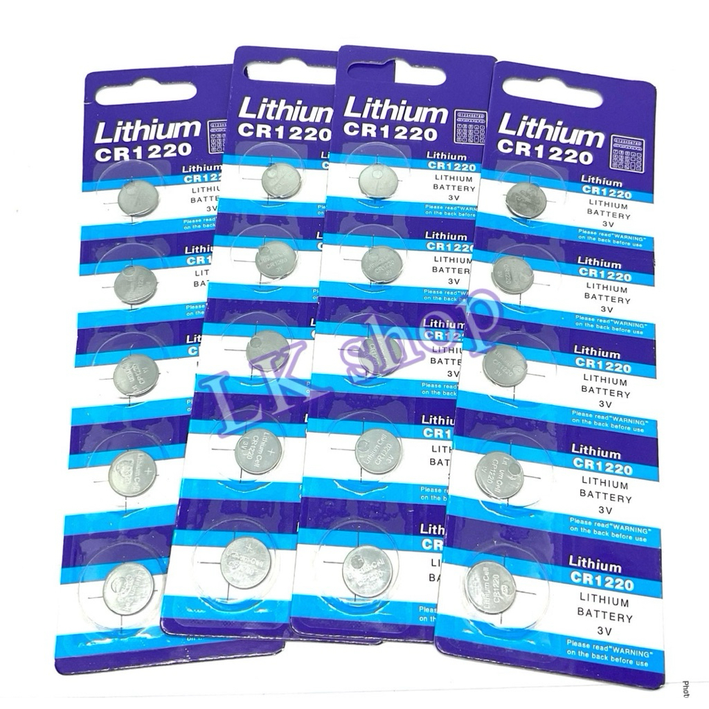 แบตเตอรี่กระดุม  CR1220 3V แพ็ค 5 ก้อน แบต CR 1220 ของใหม่